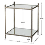 Gannon Mirrored Glass End Table