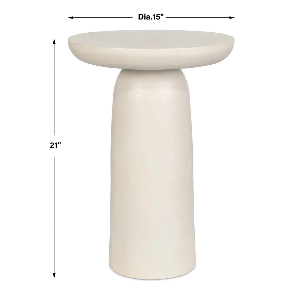 Joppa White Outdoor Accent Table
