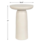 Joppa White Outdoor Accent Table
