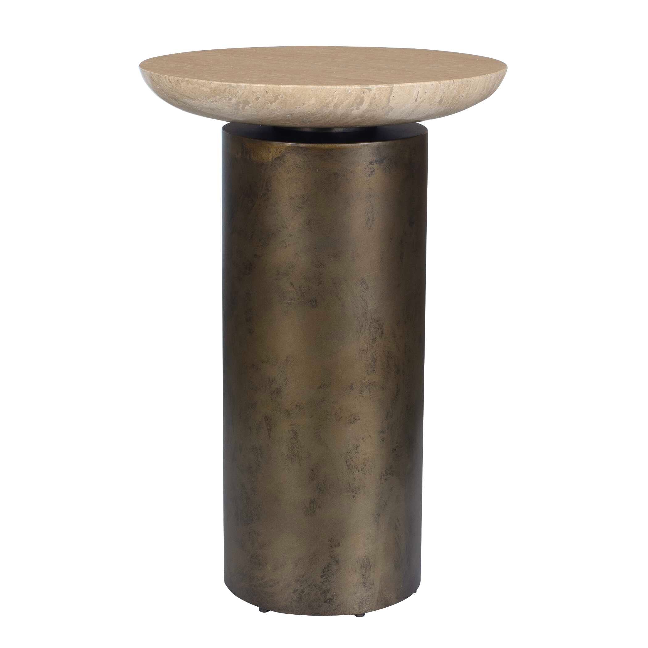 Oslo Brass Outdoor Accent Table
