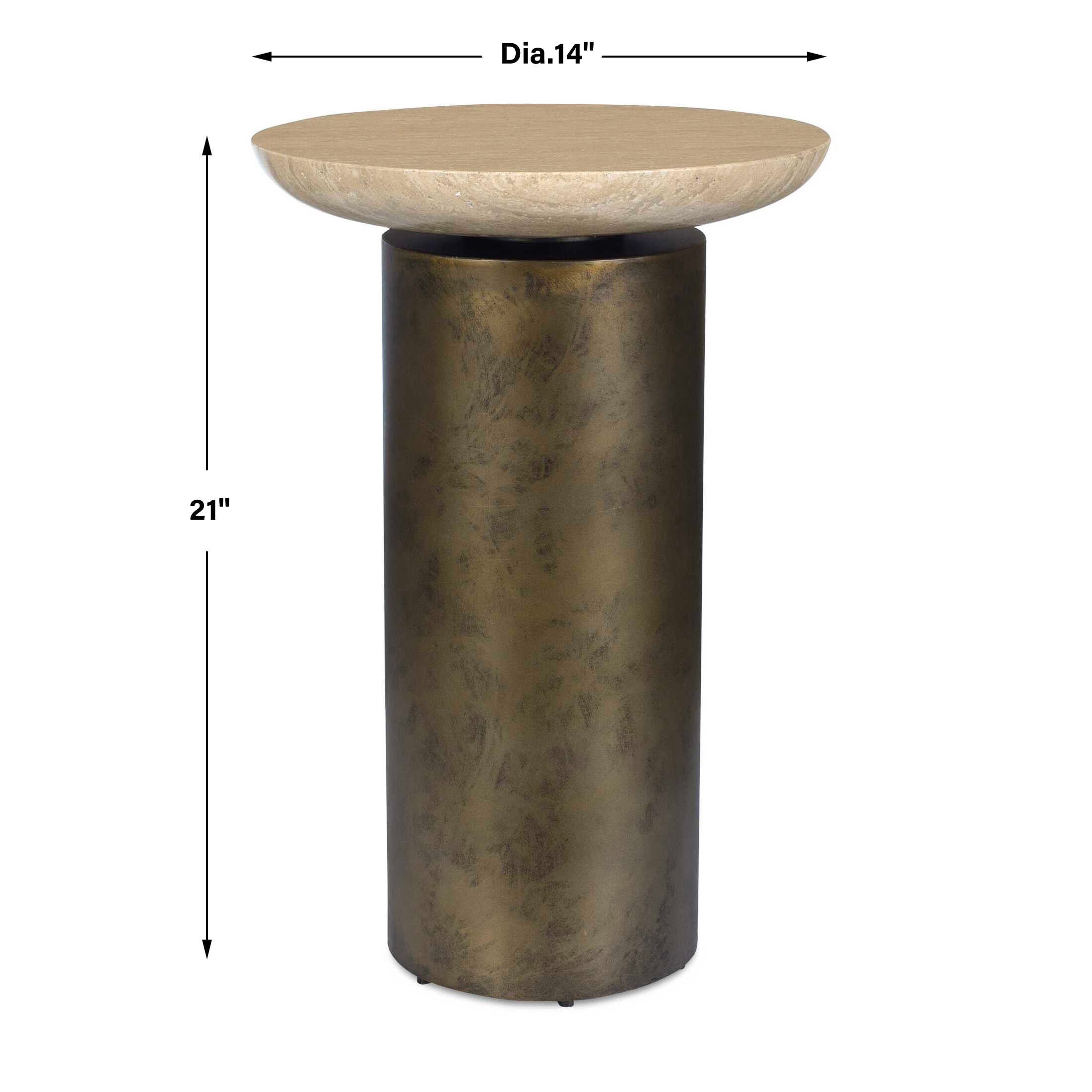 Oslo Brass Outdoor Accent Table