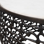 Sabena White Marble Outdoor Coffee Table