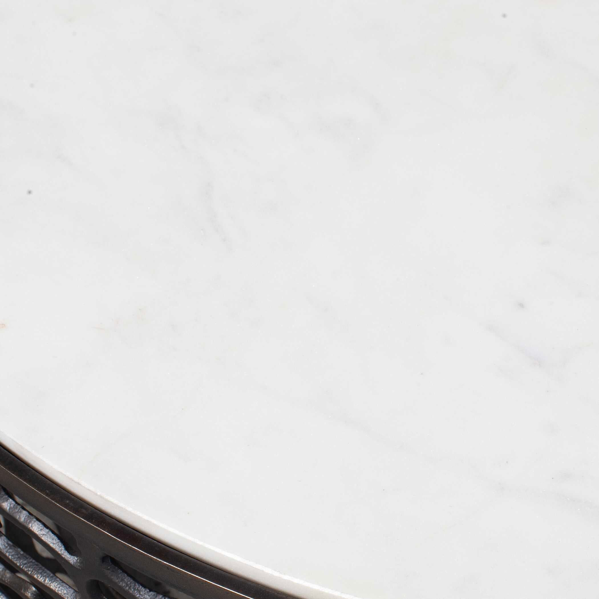 Sabena White Marble Outdoor Coffee Table