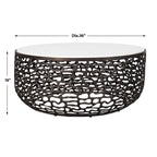 Sabena White Marble Outdoor Coffee Table