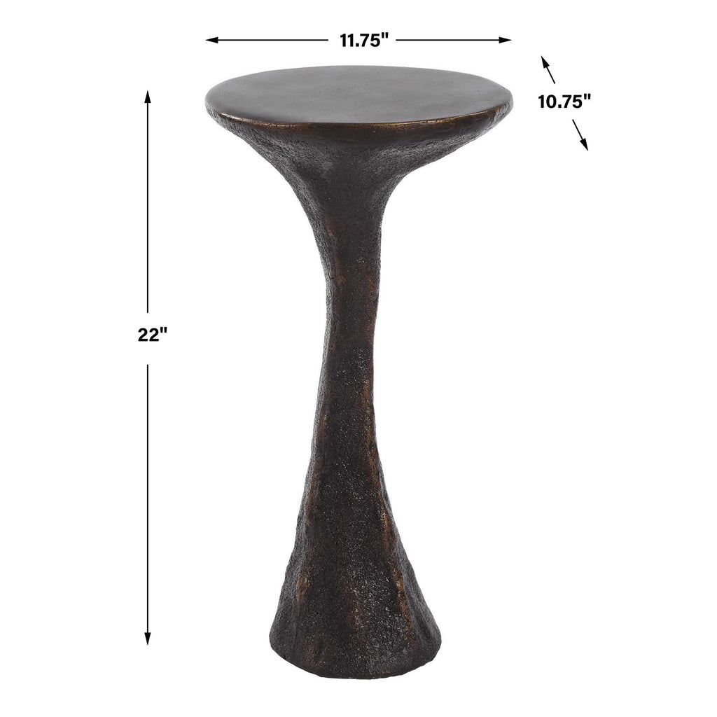 Milan Outdoor Dark Bronze Drink Table