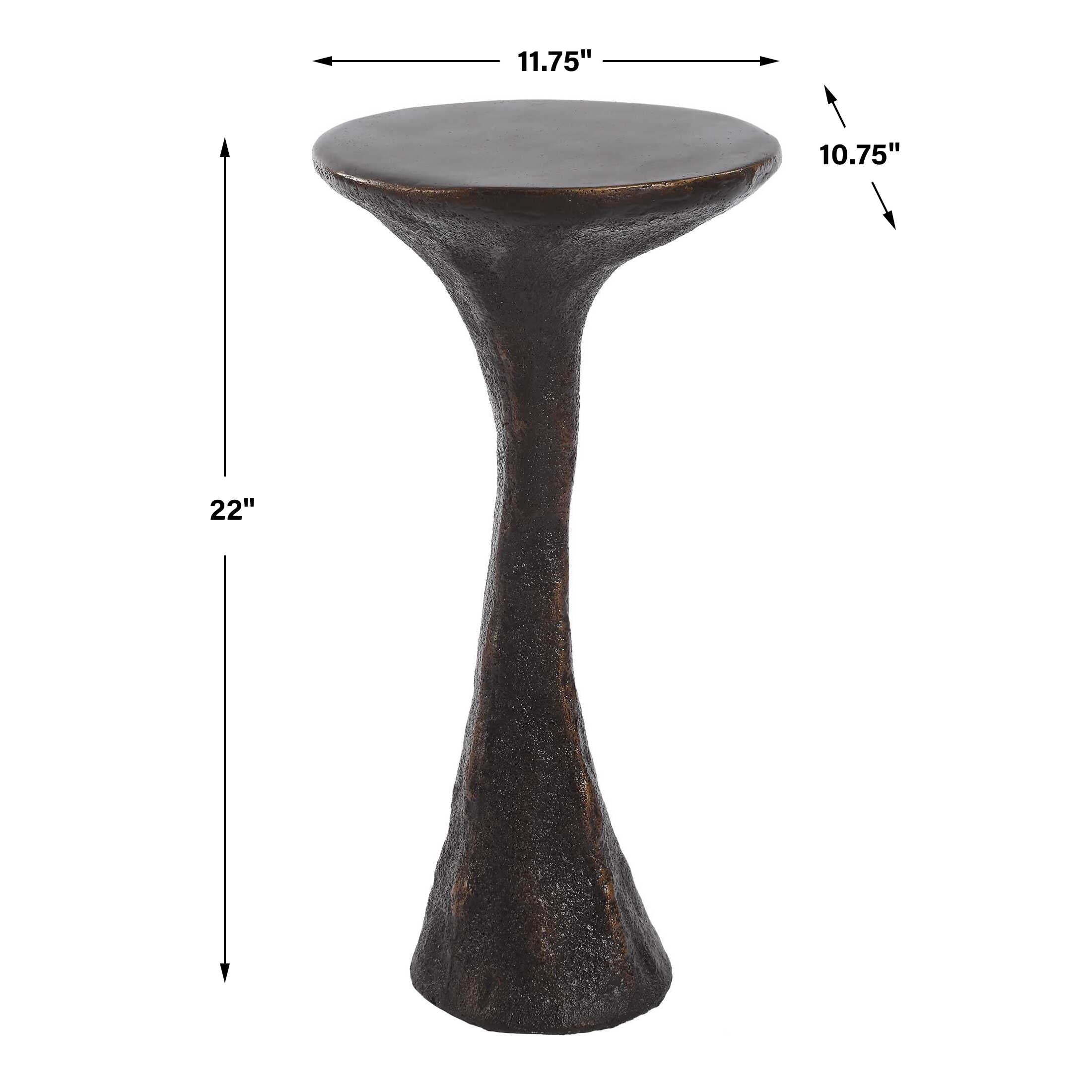 Milan Outdoor Dark Bronze Drink Table