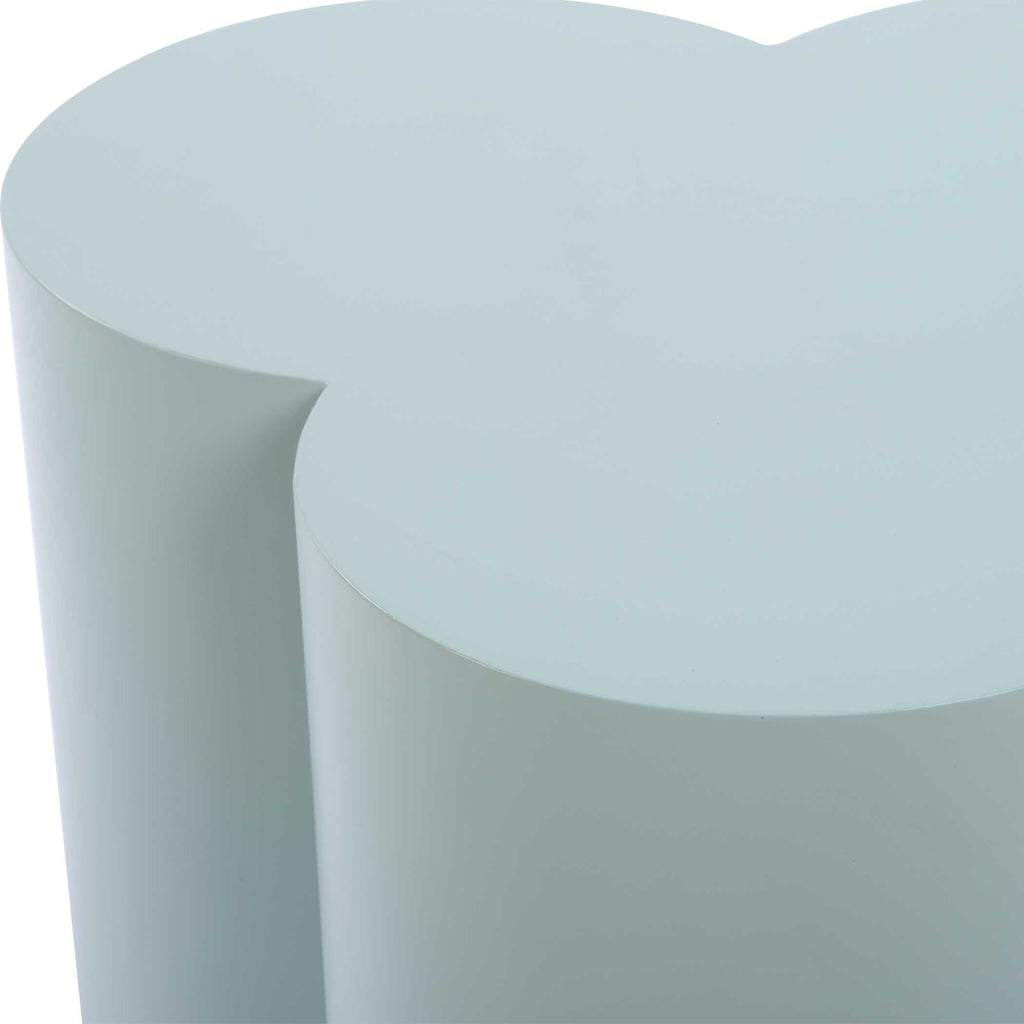 Beven Outdoor Light Blue Accent Table