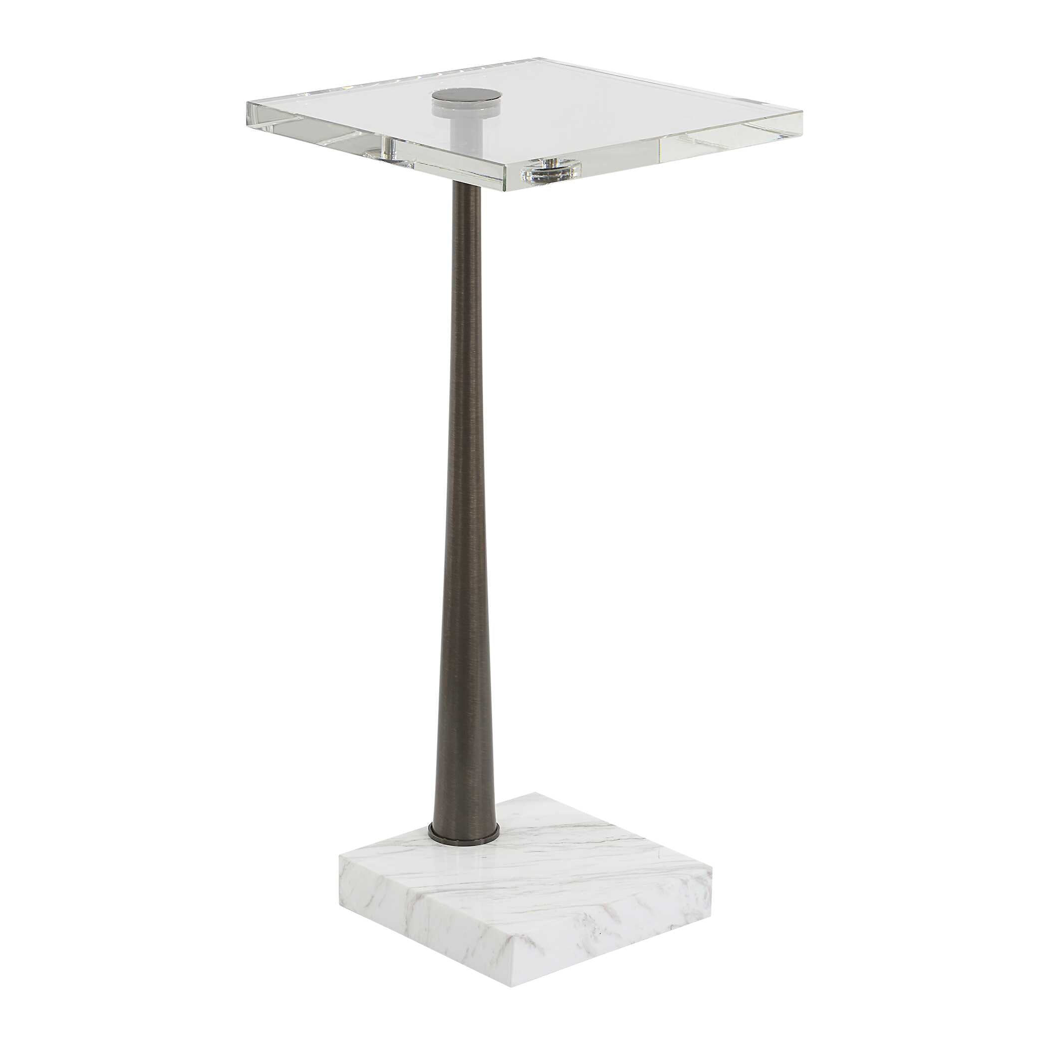 Pelton Marble Glass Drink Table