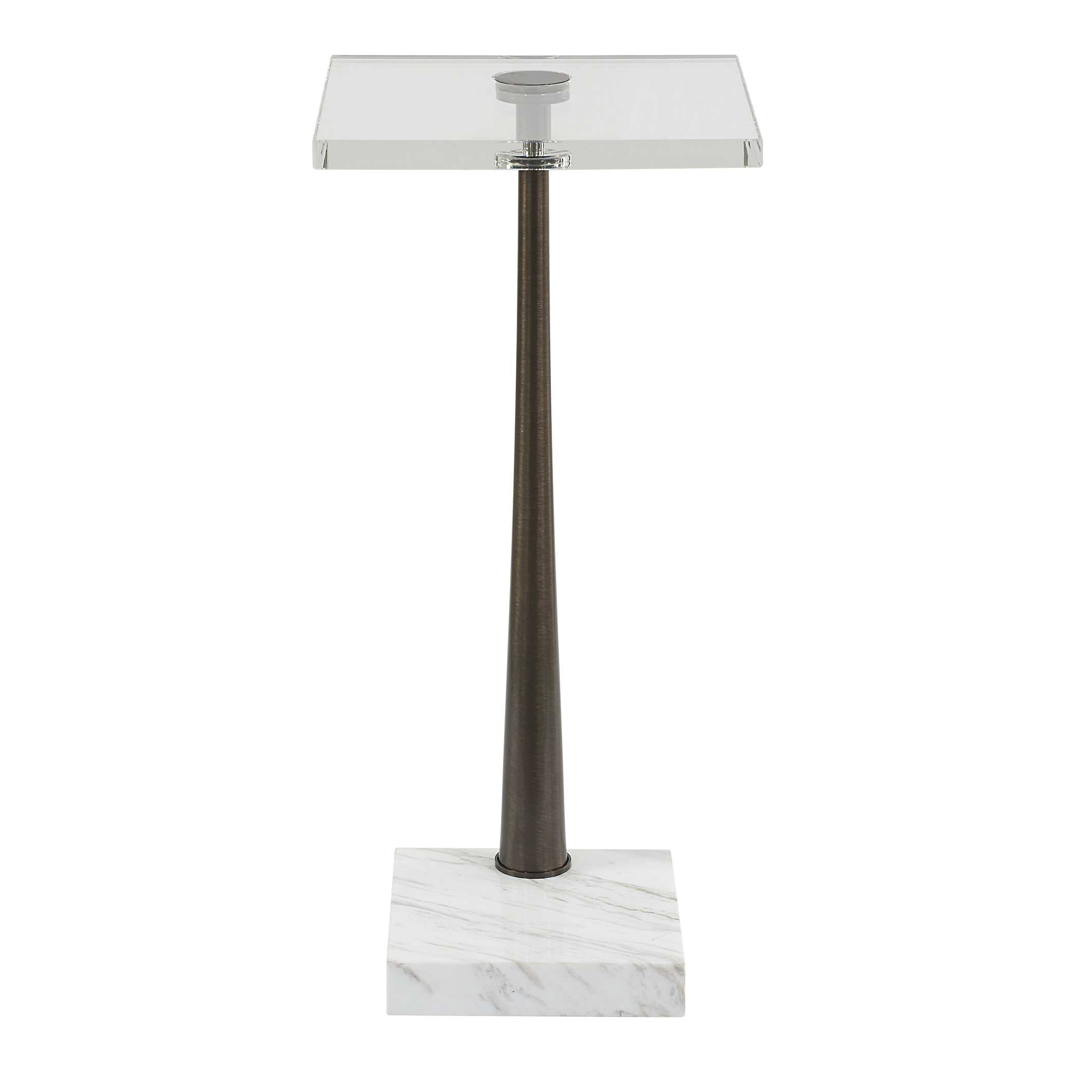 Pelton Marble Glass Drink Table