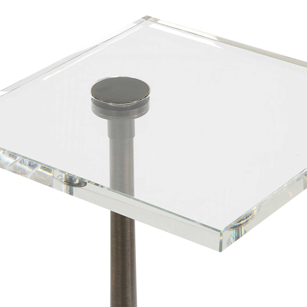 Pelton Marble Glass Drink Table