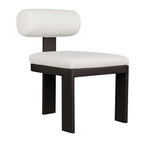 Bolster Back White Outdoor Dining Chair
