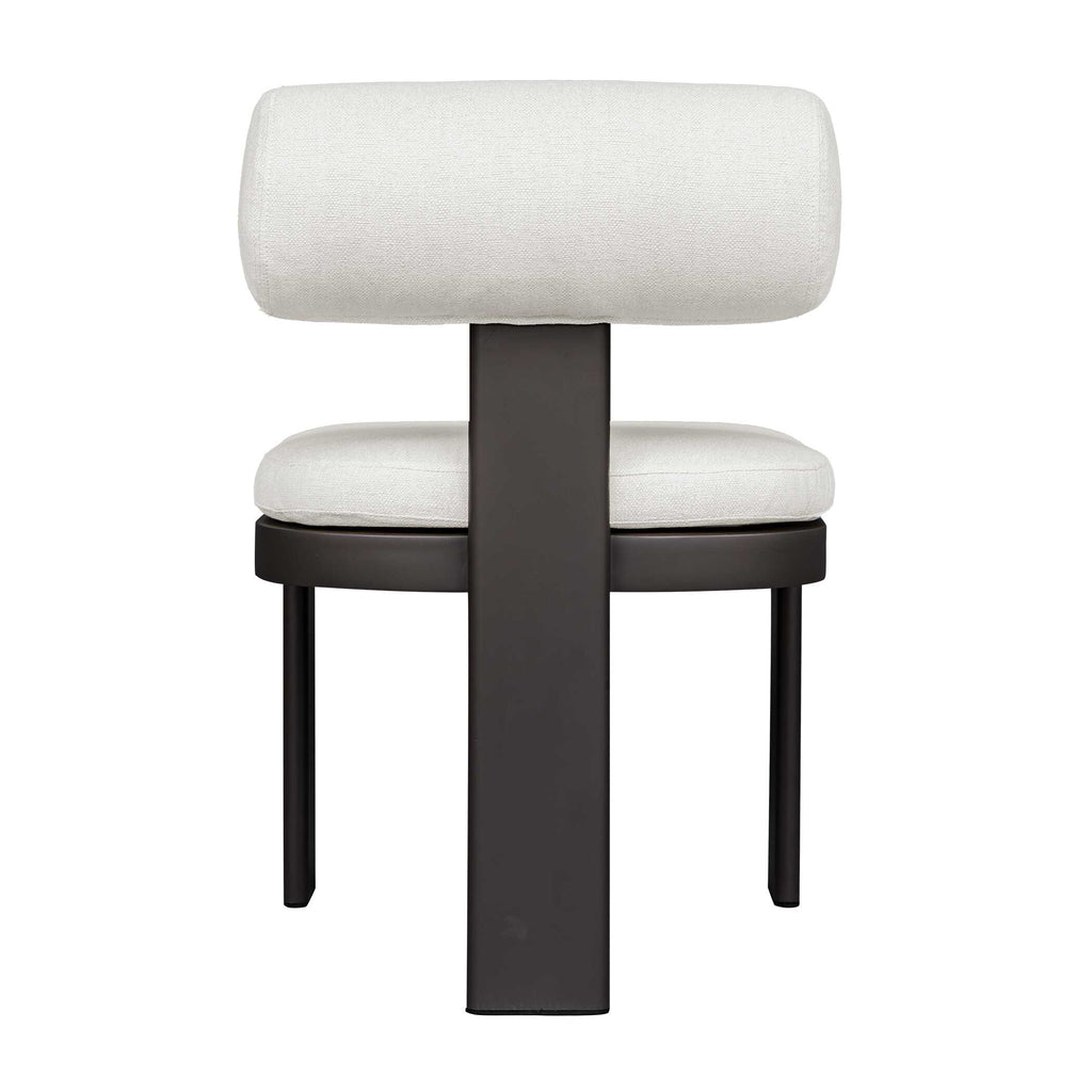 Bolster Back White Outdoor Dining Chair