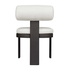 Bolster Back White Outdoor Dining Chair