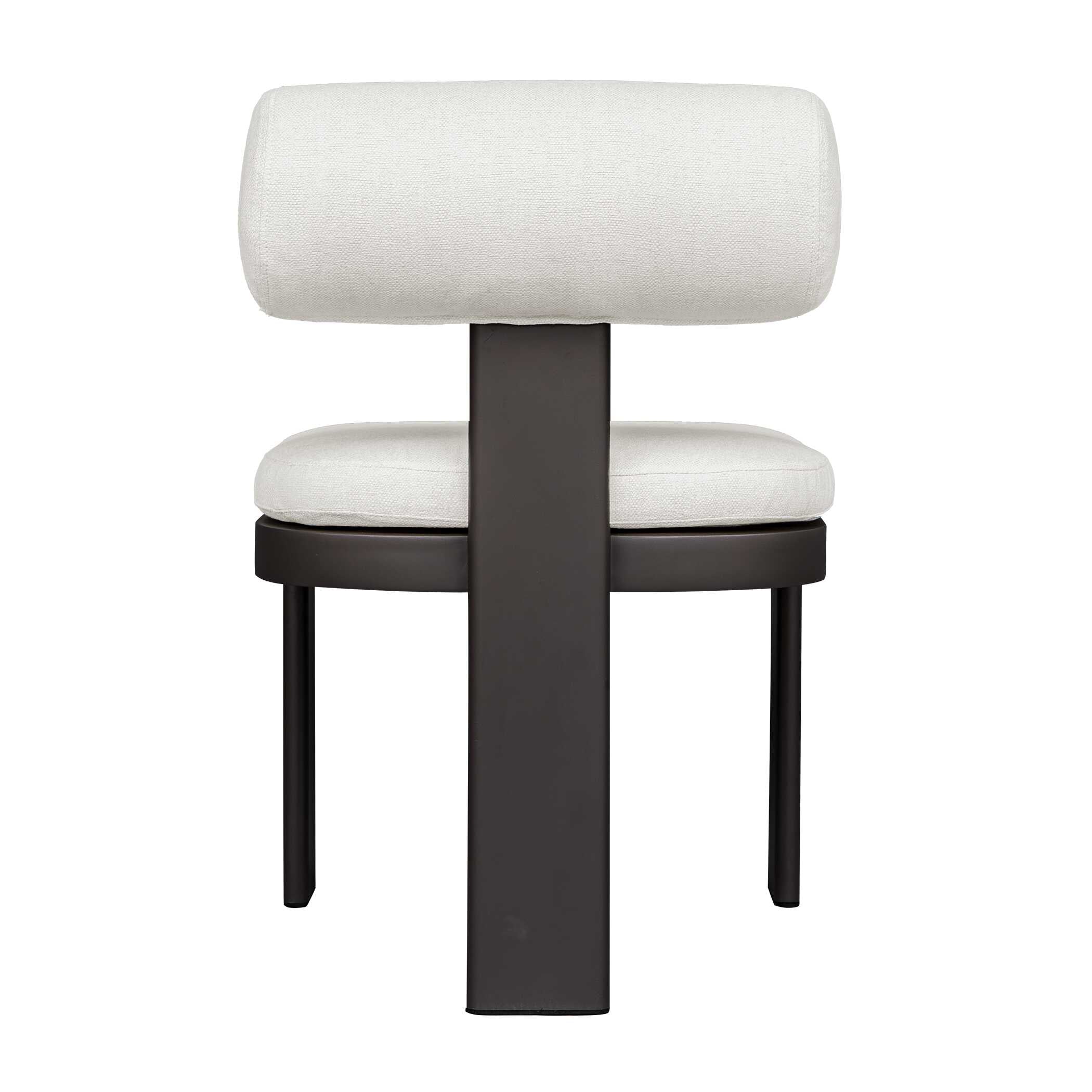 Bolster Back White Outdoor Dining Chair