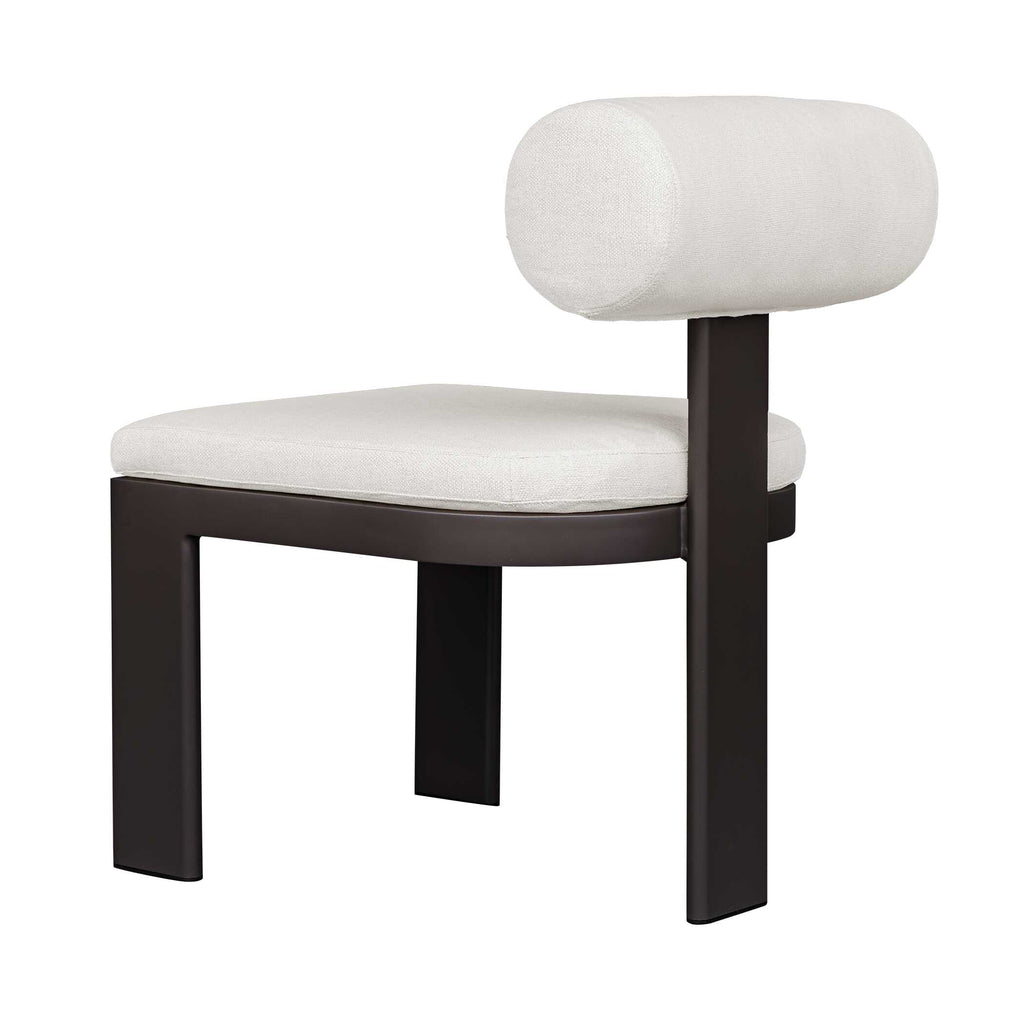 Bolster Back White Outdoor Dining Chair