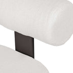 Bolster Back White Outdoor Dining Chair