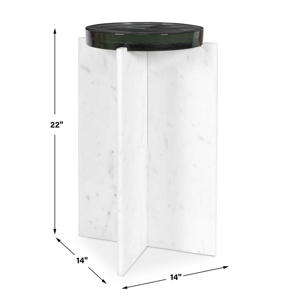 Olina Marble Outdoor Accent Table