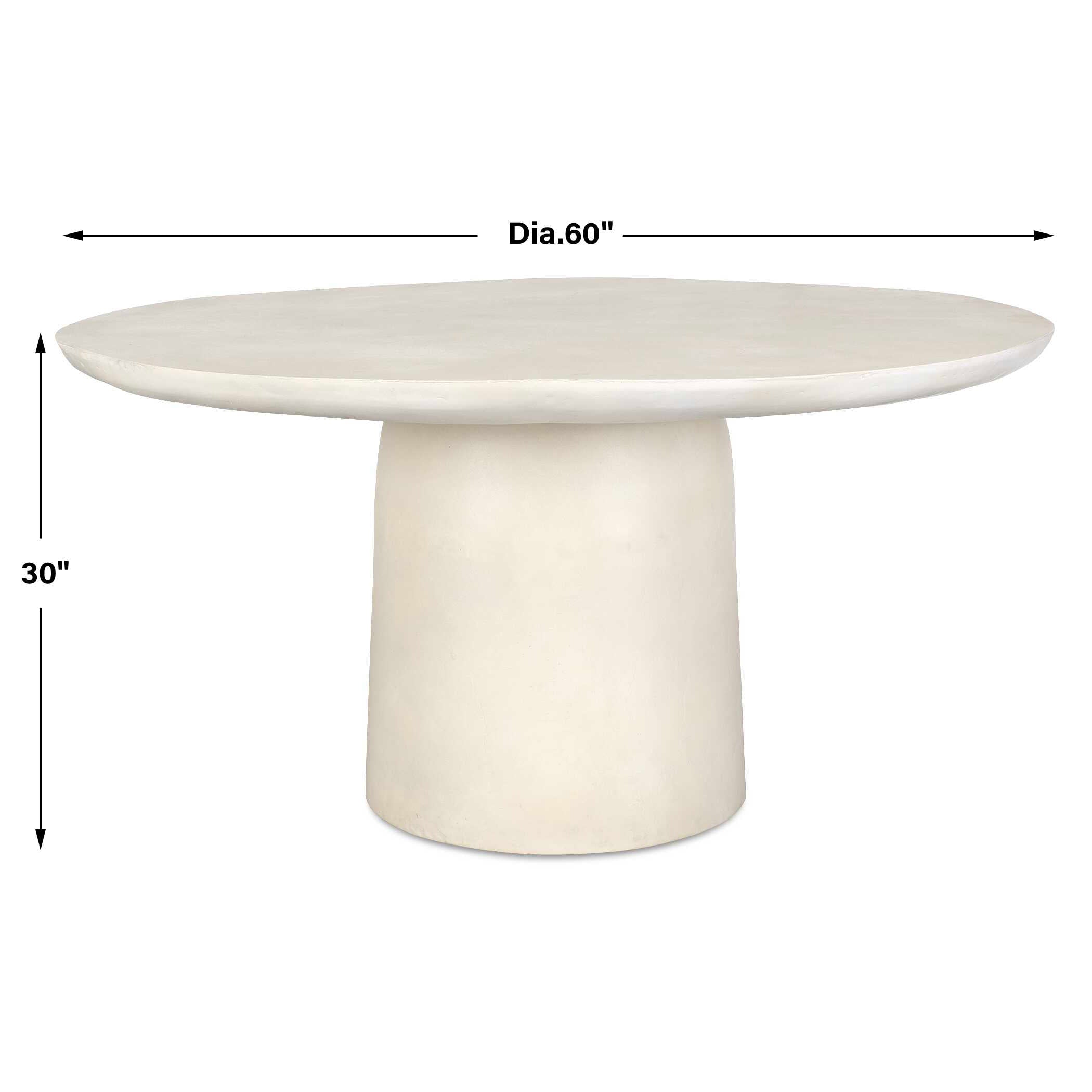 Madrone Warm White Outdoor Dining Table