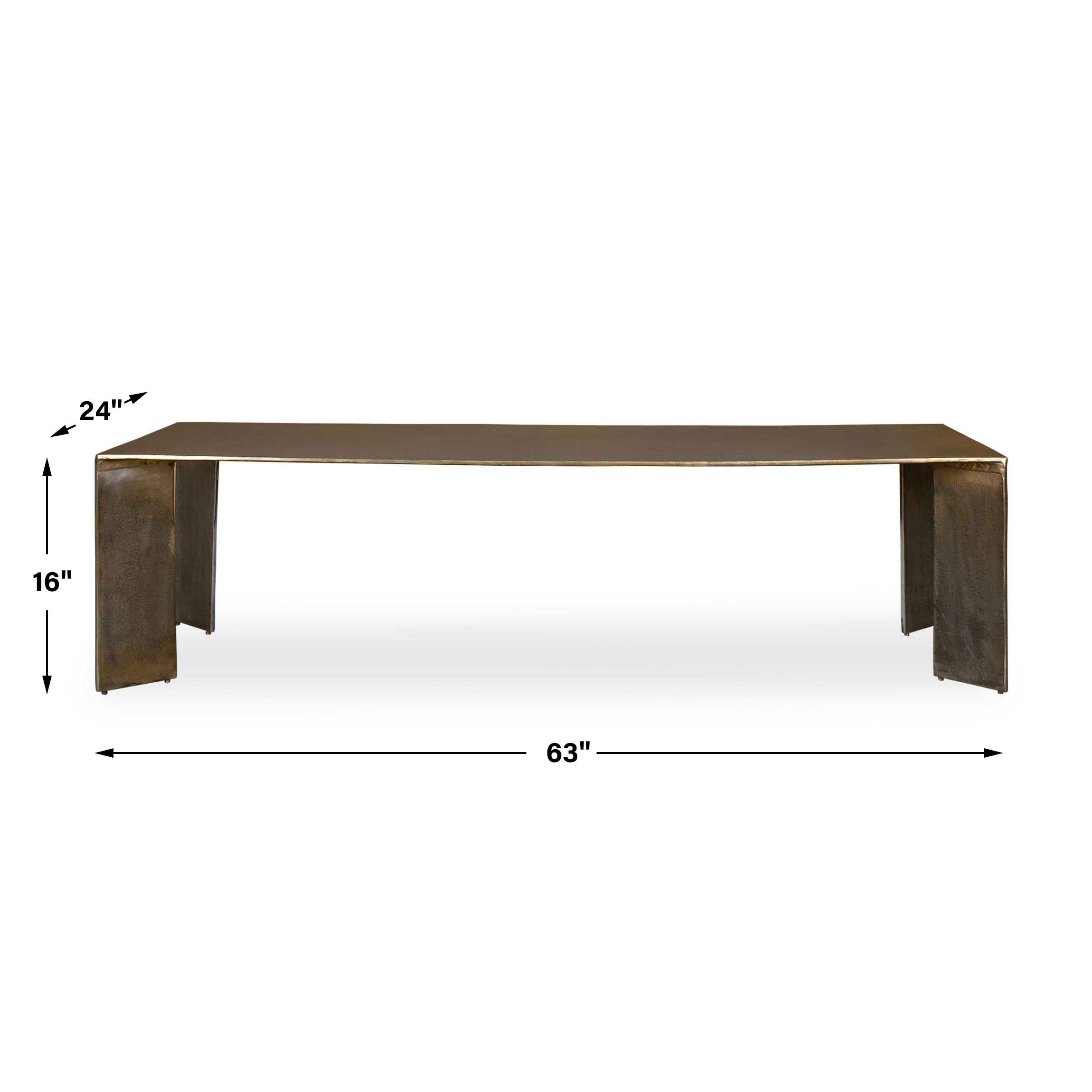 Reade Brass Outdoor Coffee Table