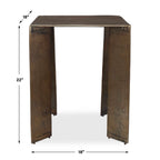 Reade Brass Outdoor Accent Table