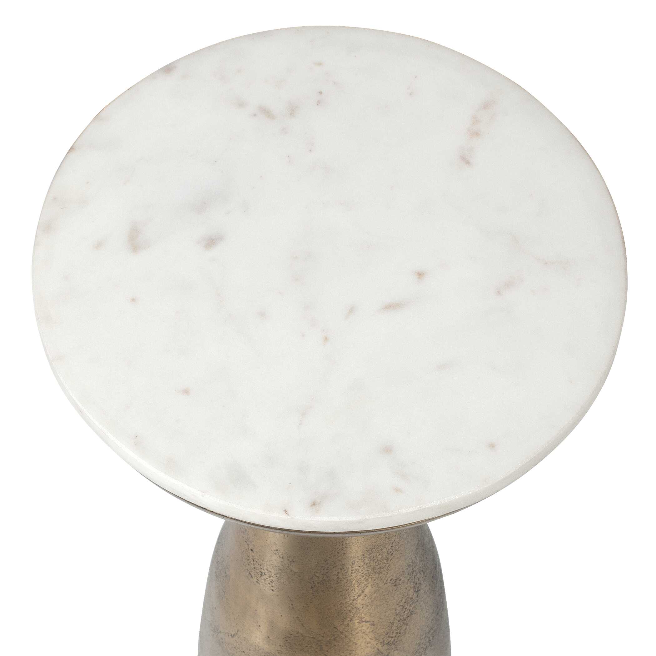 Torin Marble & Brass Drink Table