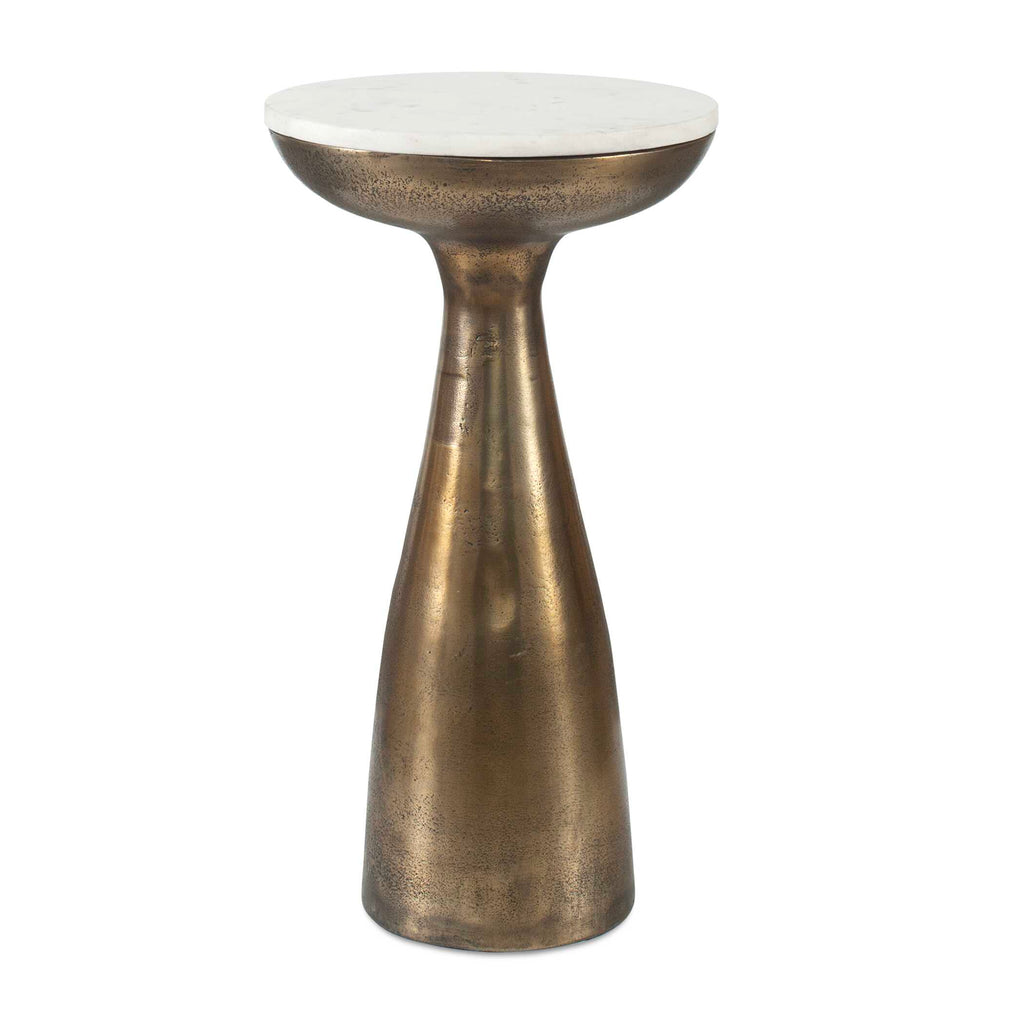 Torin Marble & Brass Drink Table