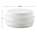 Winded Outdoor White Coffee Table