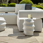 Winded Outdoor White Accent Table