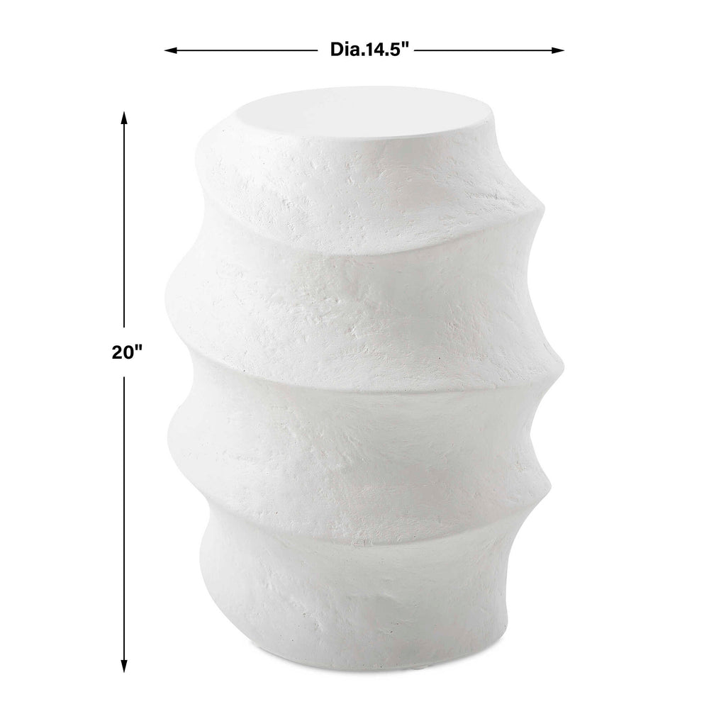 Winded Outdoor White Accent Table