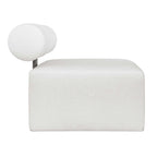 Bolster Back White Armless Outdoor Sofa