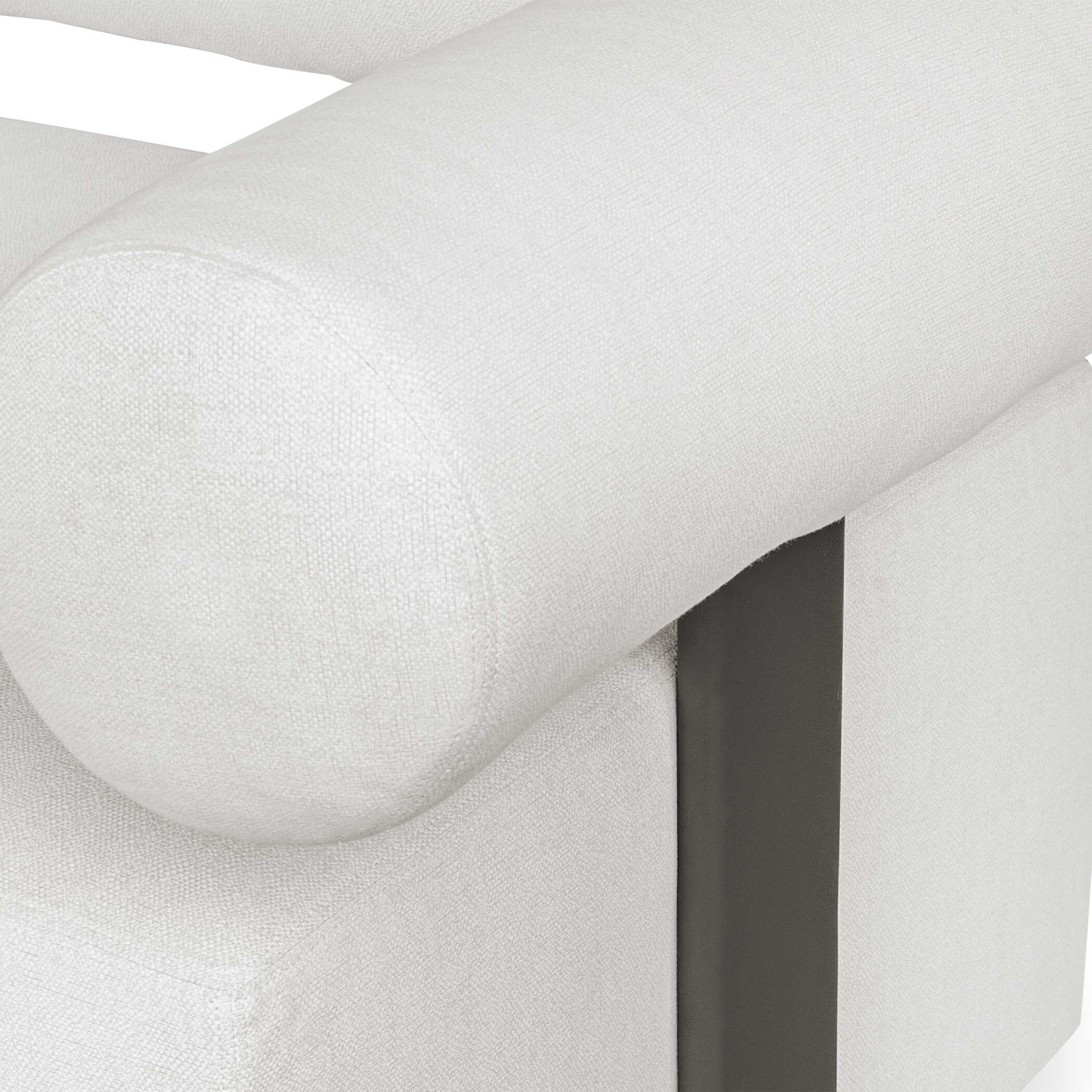 Bolster Back White Outdoor Corner Sofa