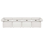Bolster Back White Outdoor Corner Sofa