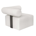 Bolster Back White Outdoor Corner Sofa