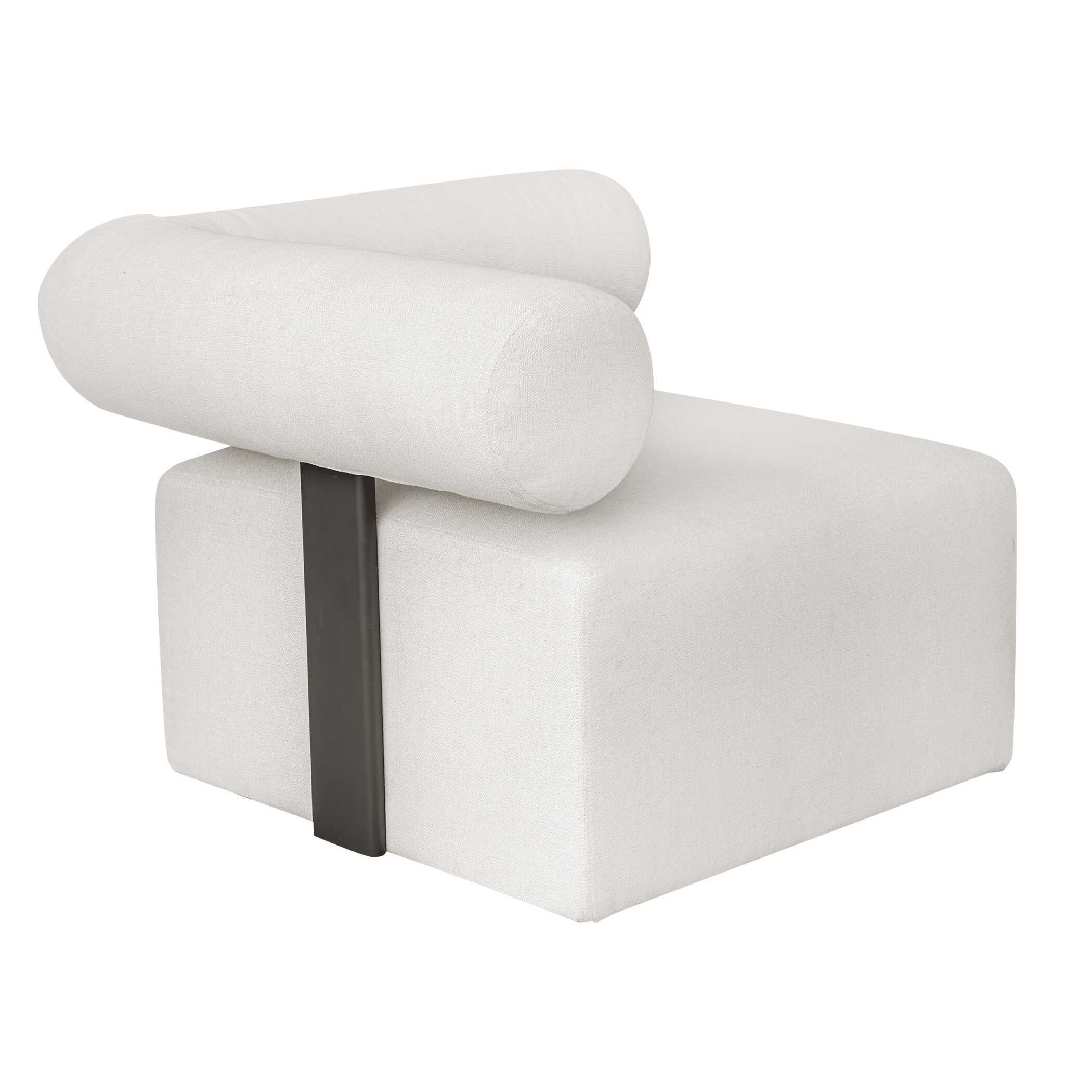 Bolster Back White Outdoor Corner Sofa