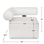 Bolster Back White Outdoor Corner Sofa