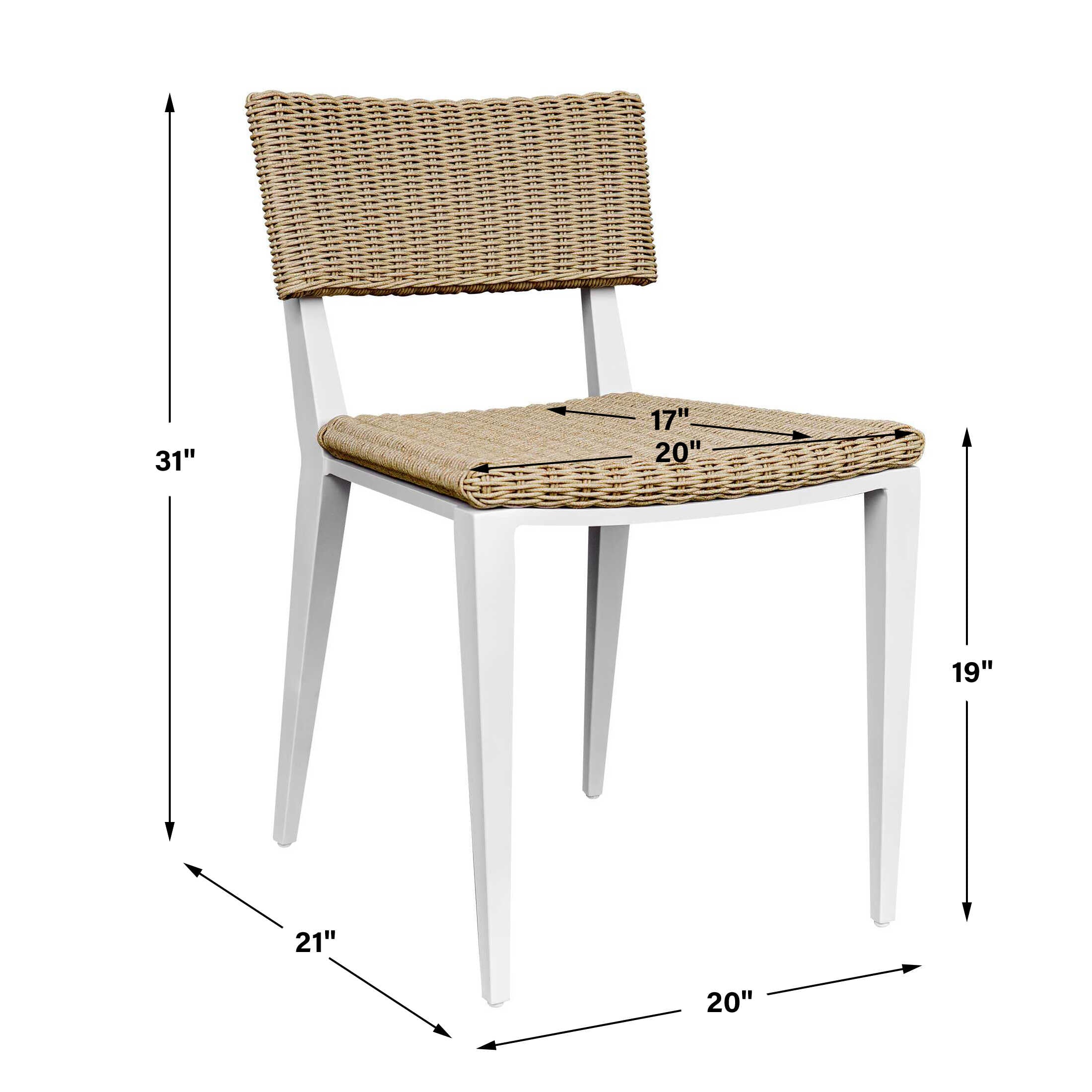 Calbas White Outdoor Dining Chair