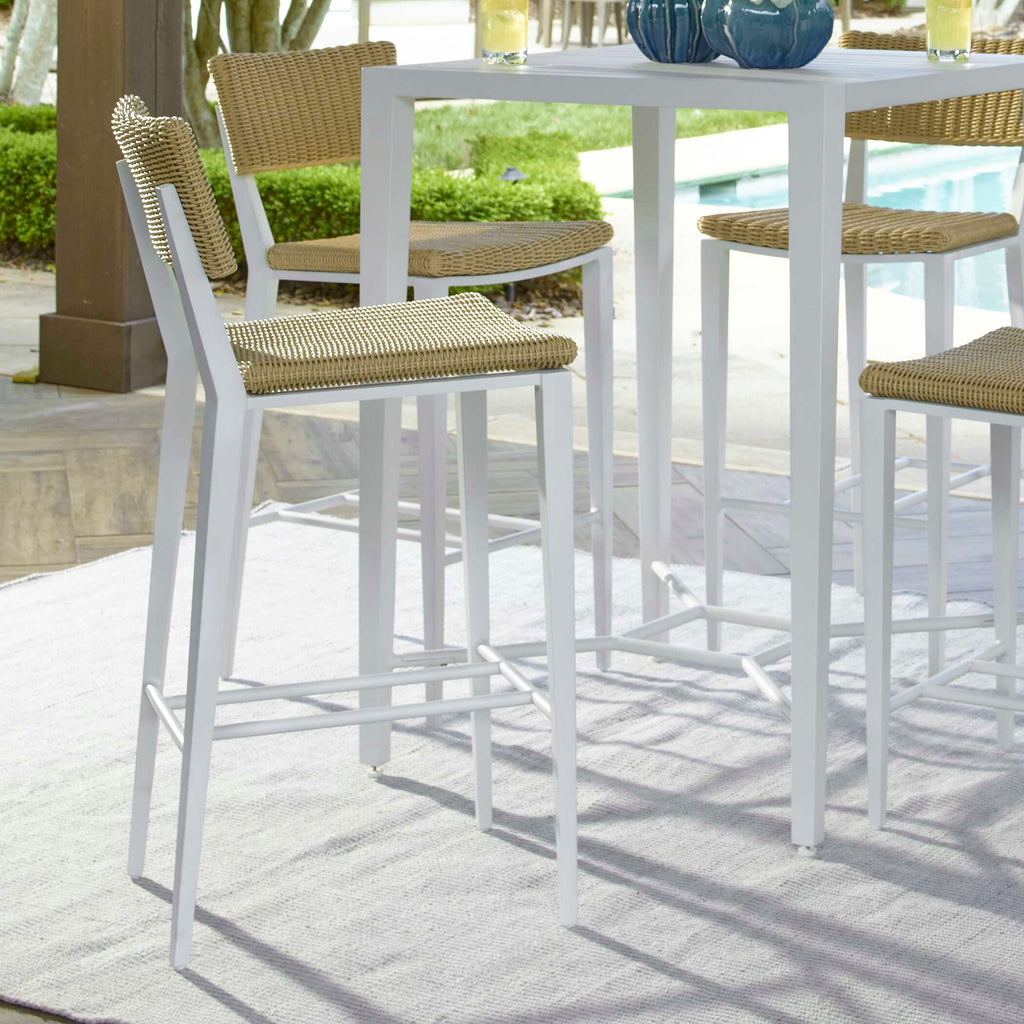 Calbas White Outdoor Bar Stool