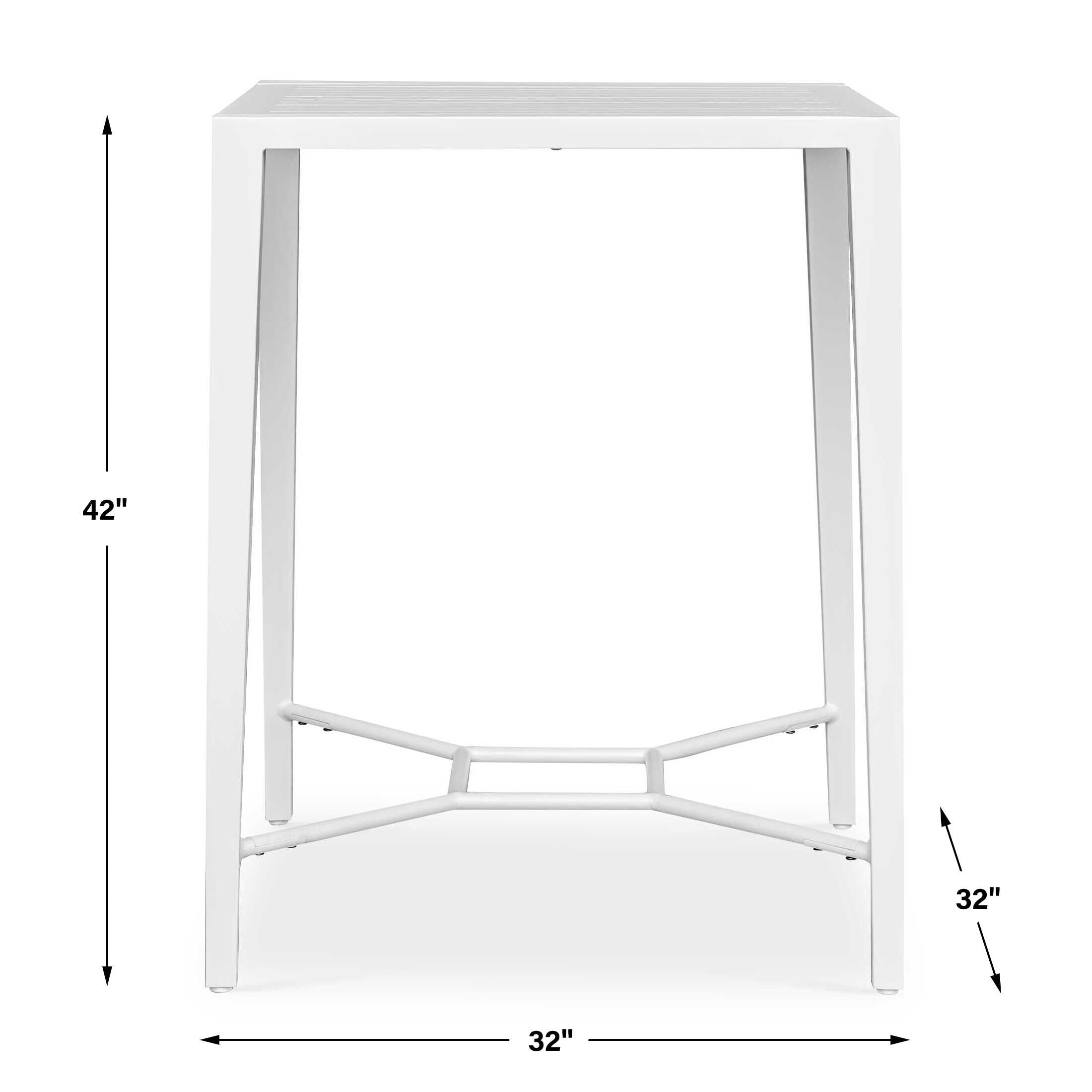 Montellano White Outdoor Bar Table