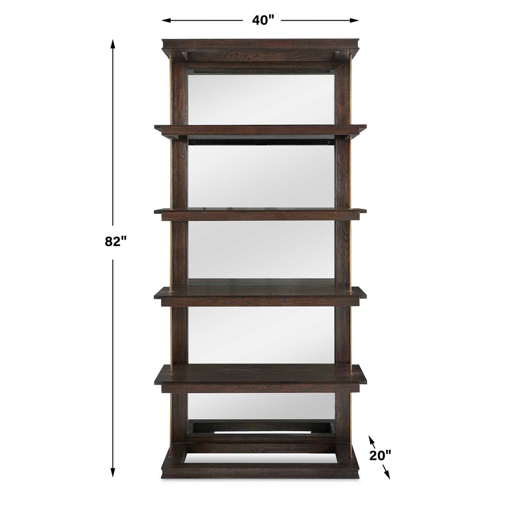 Kai Dark Walnut Etagere