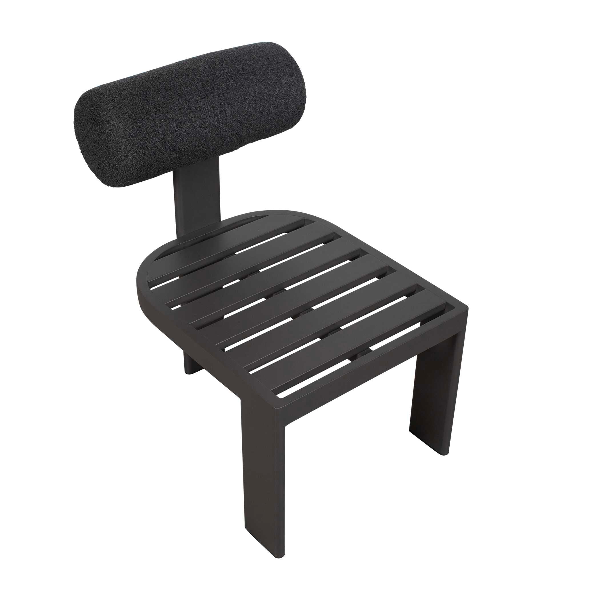 Bolster Back Charcoal Outdoor Dining Chair