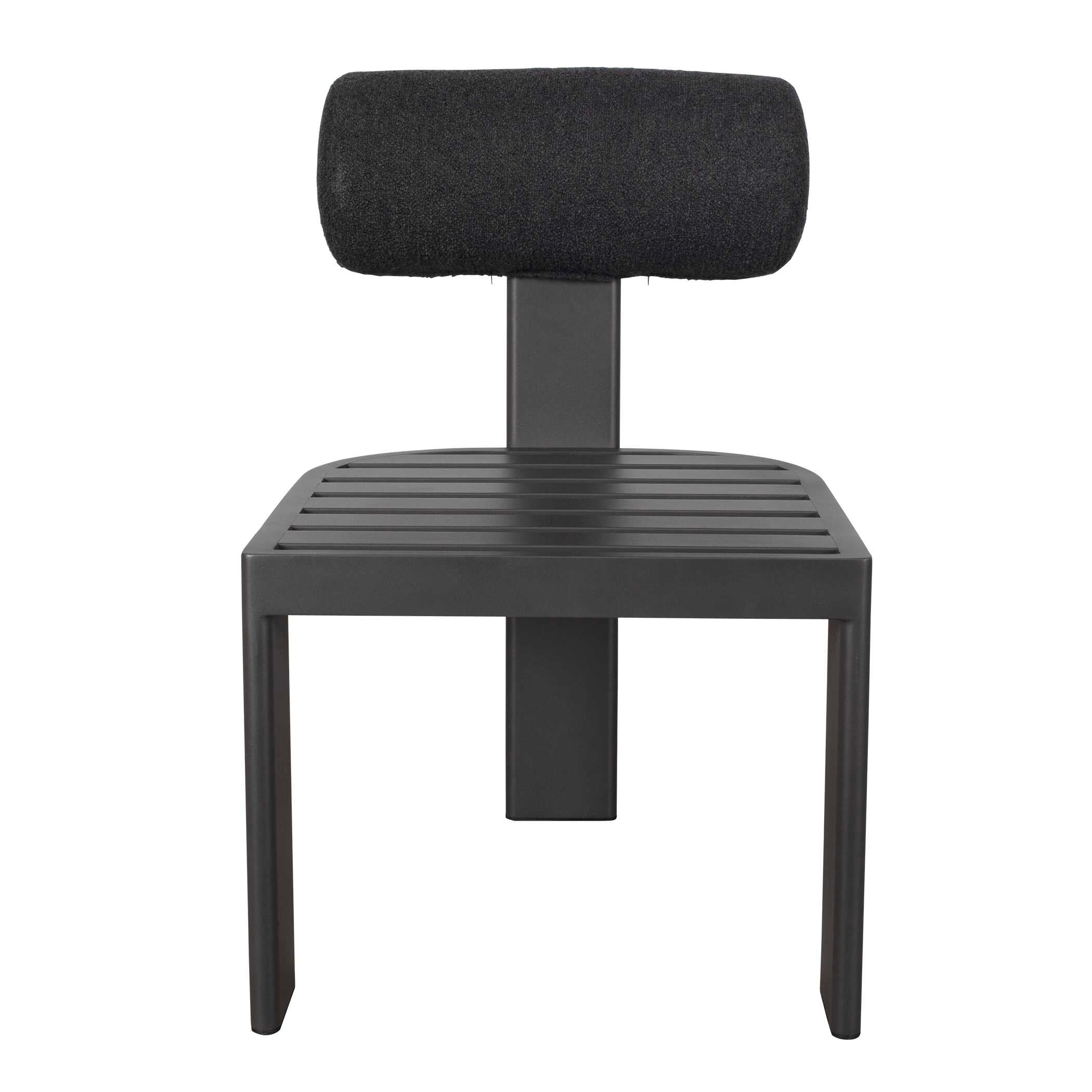Bolster Back Charcoal Outdoor Dining Chair