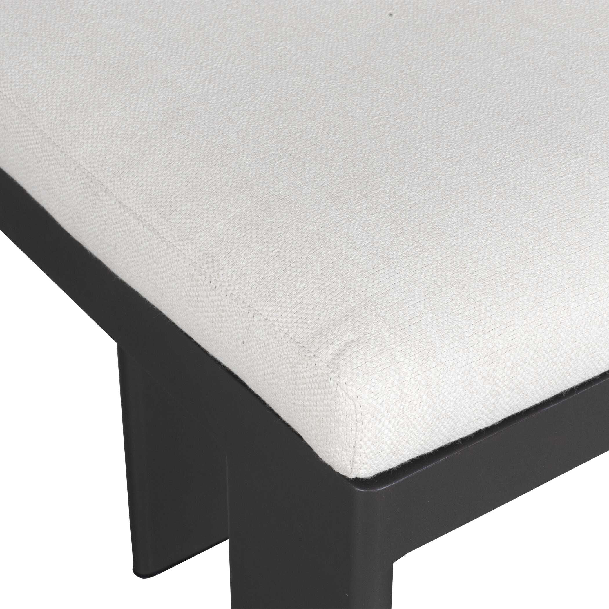 Bolster Back White Outdoor Counter Stool