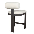 Bolster Back White Outdoor Counter Stool