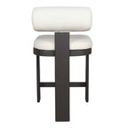 Bolster Back White Outdoor Counter Stool