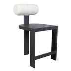 Bolster Back White Outdoor Counter Stool