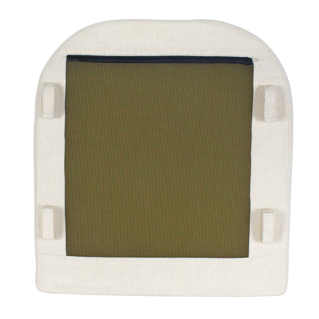 Bolster Back White Outdoor Counter Stool