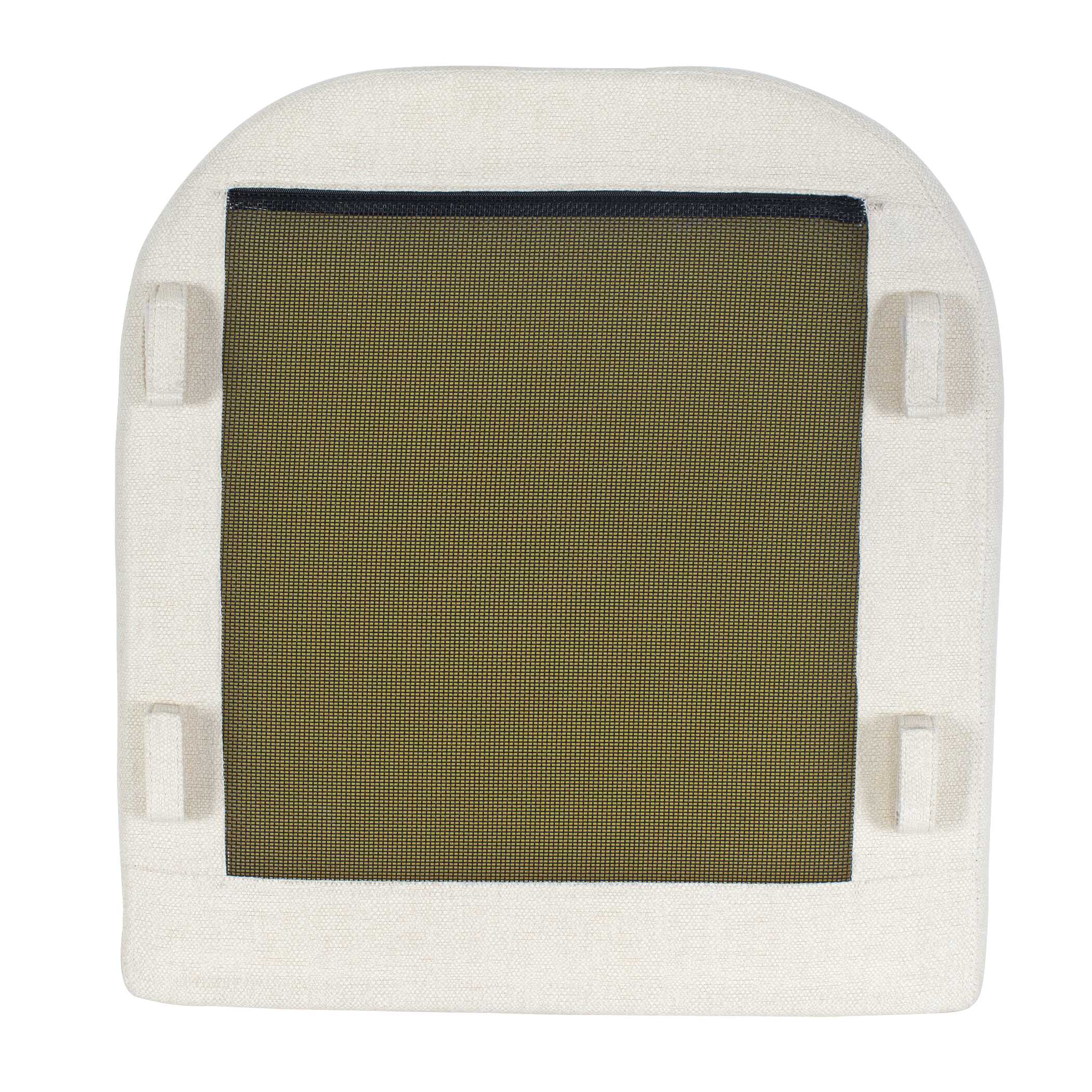 Bolster Back White Outdoor Counter Stool