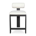 Bolster Back White Outdoor Counter Stool