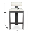 Bolster Back Outdoor Bar Stool