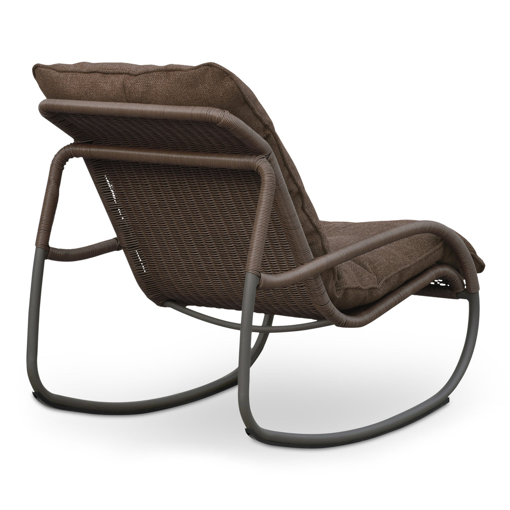 Lyra Outdoor Rocking Chair Brown